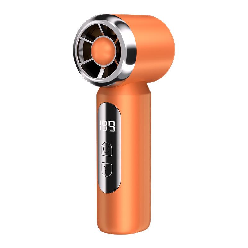 199-Speed Lightweight Turbo Mini Fan: Portable, Handheld, Digital Display, with Lighting and Charging Features.