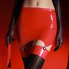 Sexy Women Elastic Tight Pencil Skirt PU Faux Leather Oil Glossy Shiny Micro Mini Skirt Maid Packet Hip Garters Skirt