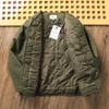 Men's Retro Winter Thickened Collarless Jacket - Casual Loose Cotton Padded Coat for Autumn/Winter Warmth