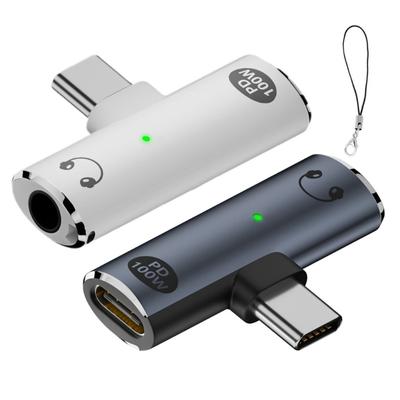Einfach zu tragen & zu verwenden USB Typ C auf 3,5 mm Radioadapter mit geringer Latenz, tragbarer Aux-Anschluss für Smartphones und Tablets