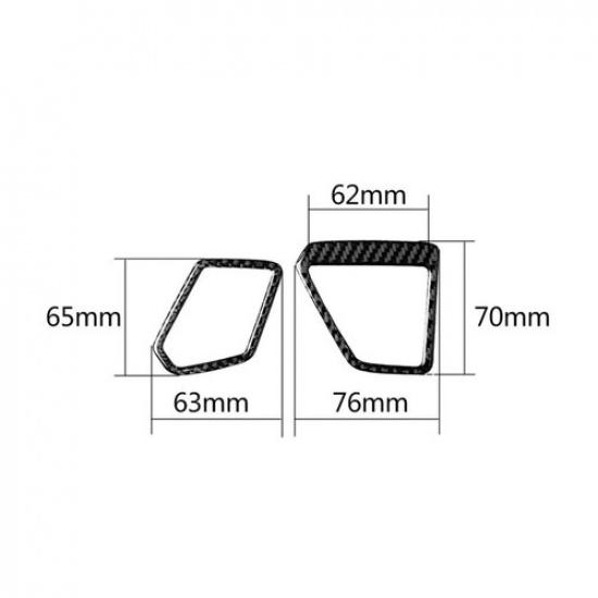 New 2xCarbon Fiber Dashboard Air Vent Sticker For BMW 3 Series G20 -20