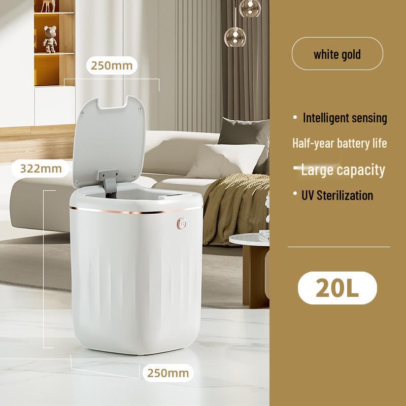 Automatic Smart Induction Trash Can for Home – Large Capacity for Living Room, Kitchen, Bathroom