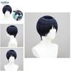 Genshin Impact Kunikuzushi Dark Blue Cosplay Wig Soft High-temperature Fiber Adjustable Fit Realistic Scalp