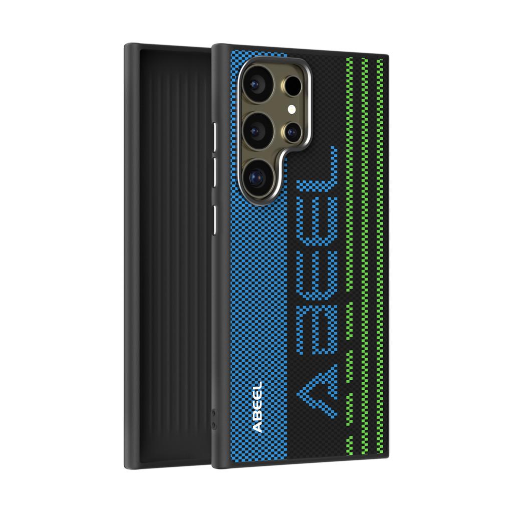 For Samsung Galaxy S25 S24 Ultra Plus Carbon Fibre Texture MagSafe Phone Case Metal Lens Wireless Charging Shockproof Cover