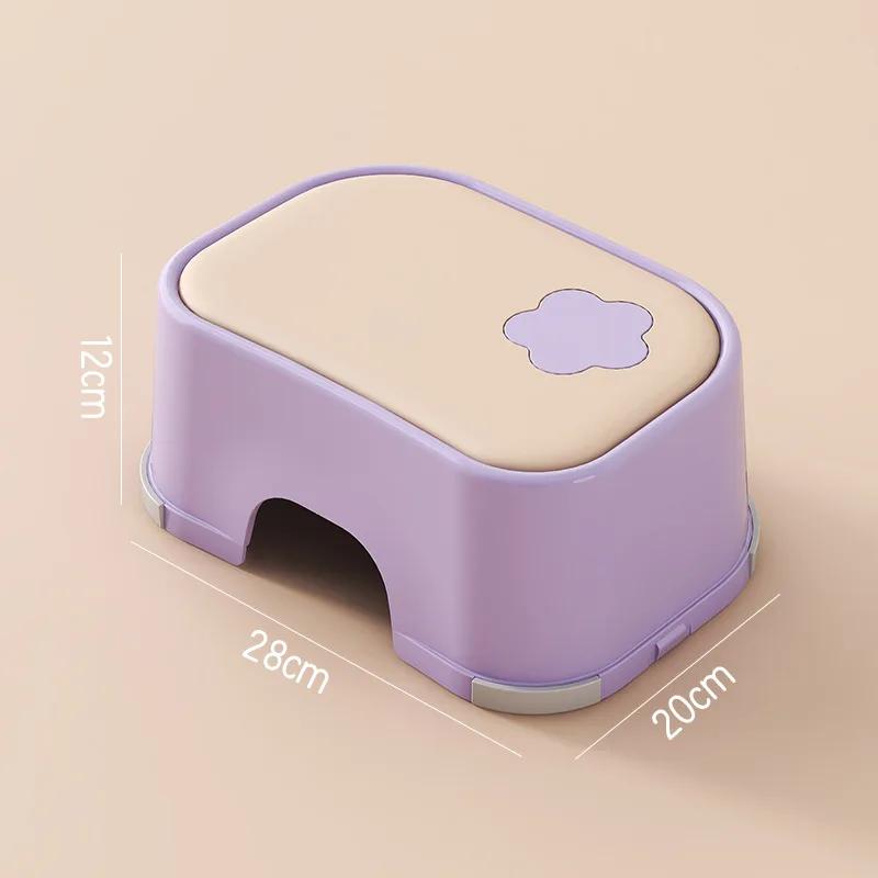 

Двойной табурет-стремянка для детей, нескользящий прочный табурет для малышей с двумя ступеньками для приучения к горшку, ванная комната, спальня, кухня,