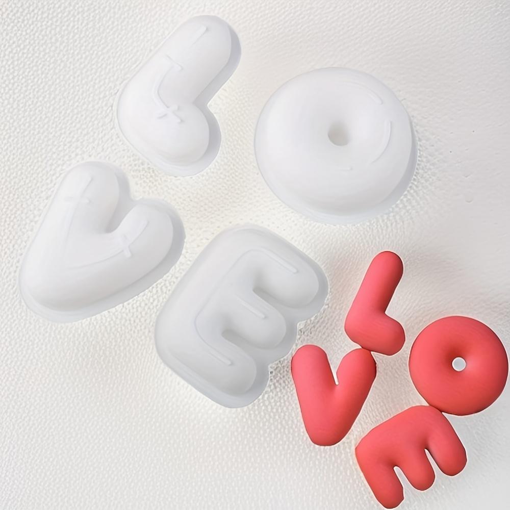 4pcs LOVE Silicone French Mousse Cake Mold Set for Valentine's Day and Chinese Valentine's Day Dessert Baking