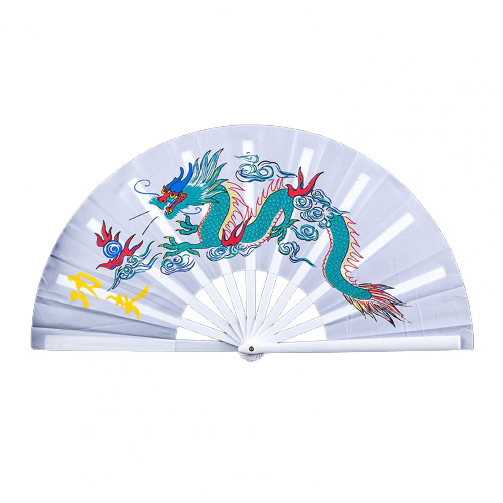 Folding Fan Elegant Chinese Dragon Tai Chi Fan Kung Fu Fan Metal Rivet Handheld Fans High Quality Performance Fans abanico