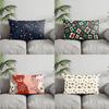 Home Decor Gingerbread & Snowflake Pillow Cover Suitable For Sofa Bedroom Car Pillow Cover Cushion Rectangular Back Cushion