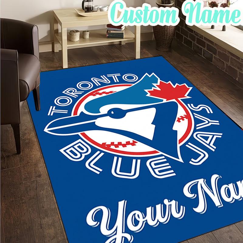 Custom Name Toronto Jays Rug, Office Rug, Chair Rug, Carpet for Living Rooms, Doormat Game Rug Home Decor Christmas Gifts