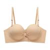 Front Button Style Small Bust Gathers To Make a Big Round Bust, Strapless Seamless Bra for Women, Anti-slip Anti-exposure Bra