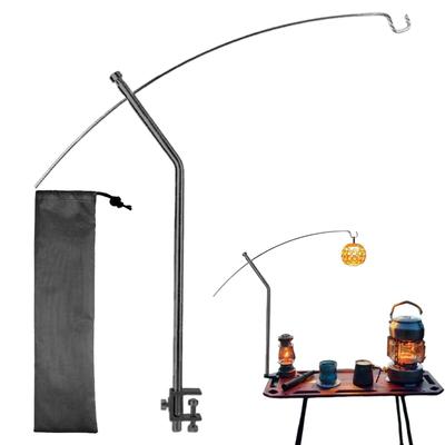 Aluminium Alloy Camping IGT Lamp Hanging Rack Outdoor Portable Light Hanger Curved Lamp Holder Detachable Lantern Stand