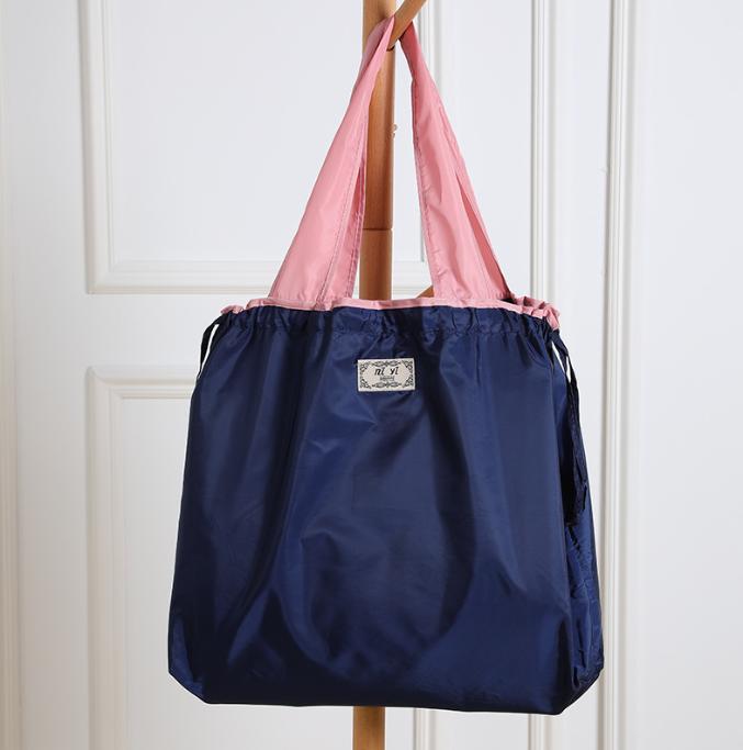 Eco-Friendly Large Waterproof Foldable Drawstring Shopping Shoulder Bag