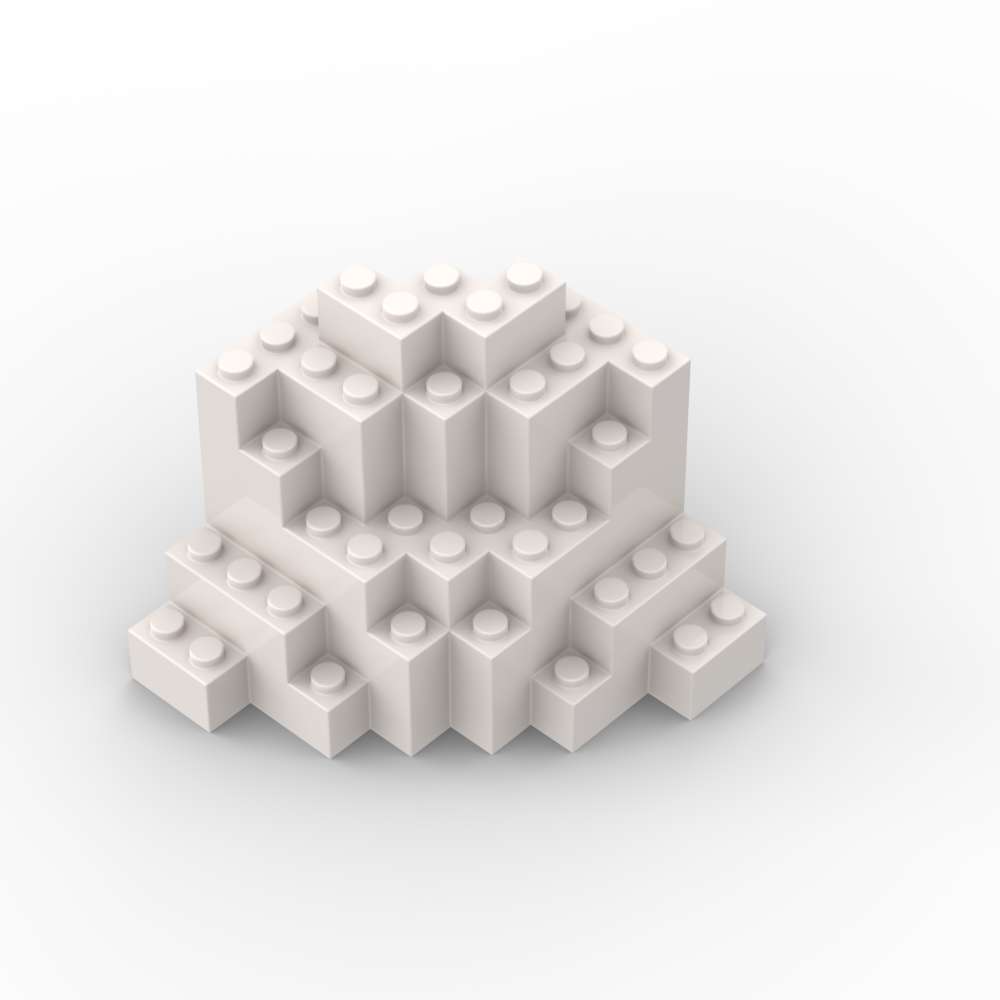 Non-Toxic Moc 1Pcs 23996 Rock Panel Building Blocks 8X8X6 Medium Symmetric Mountain Bricks Particle Puzzle Toy Children Birthday Kid Gifts