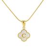 Simple 18K Four-leaf Clover Letter Necklace Female Snake Bone Chain Shell Letter Pendant Jewelry 2026