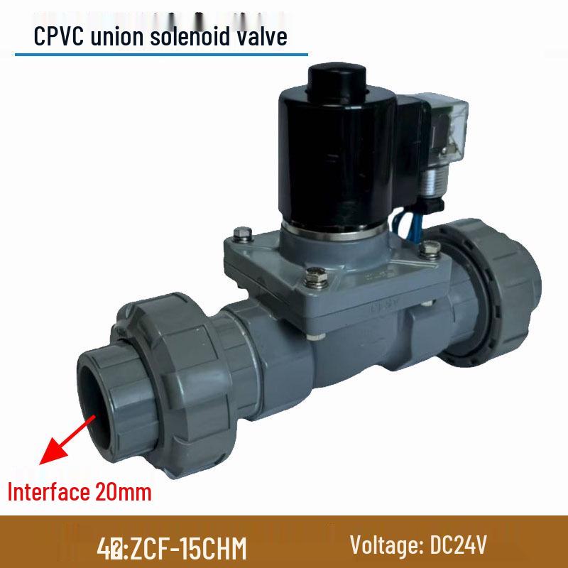 CXFY Energy-Saving Waterproof CPVC Solenoid Valve for Strong Acid and Sulfuric Acid In Chemical Industry