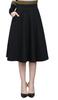 Toasoa Flared Circular Skirt with Elastic and Stretch Fabric for and Business Use Sizes 03 Women's Knee-Length A-Line Waist, Pockets, Commuting,