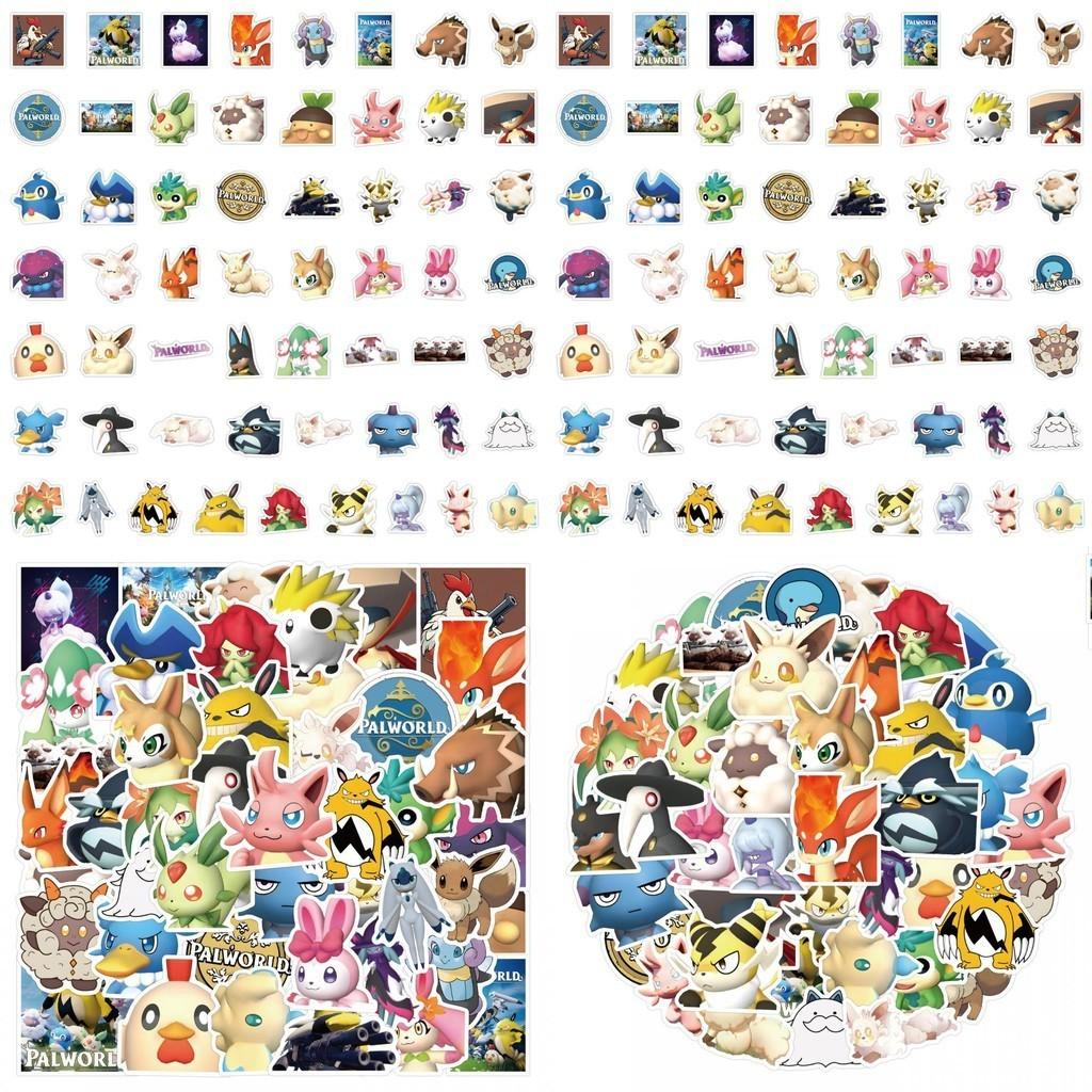 Palworld Cartoon Fantasy Creature Paru Game Stickers Cute Style Waterproof