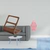 TV Remote Organizer Desktop Storage Box with Lid Standing Two Compartments Desk Organiser Ceramic