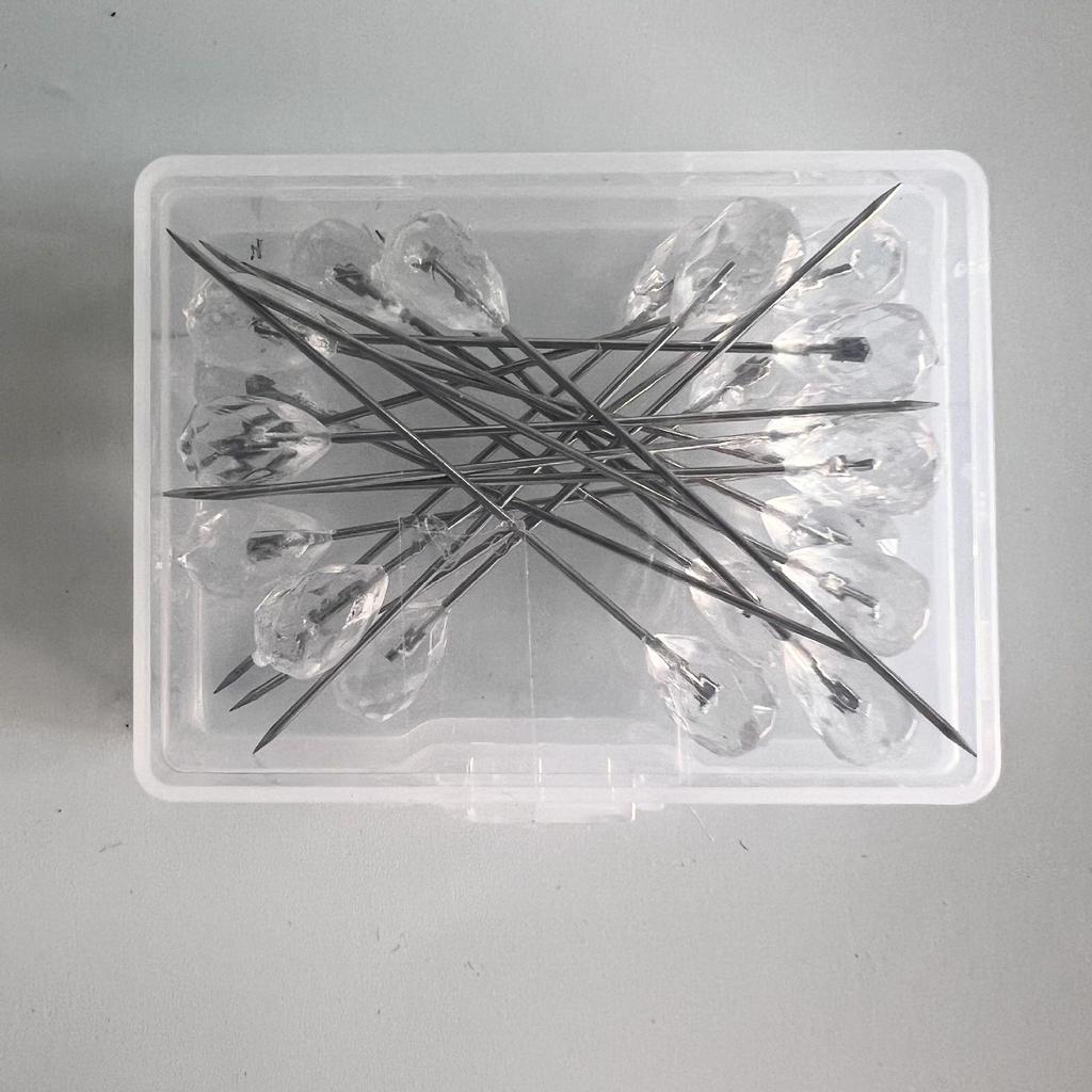 Sewing Patchwork Tools: Plum Blossom Flower Pattern Positioning Pins, 50pcs or 100pcs per Box