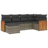 VidaXL Garden Lounge Set with Cushions 6 Pcs, Patio Sofas, Furniture Set, Outdoor Terrace Furniture, Grey 3260261