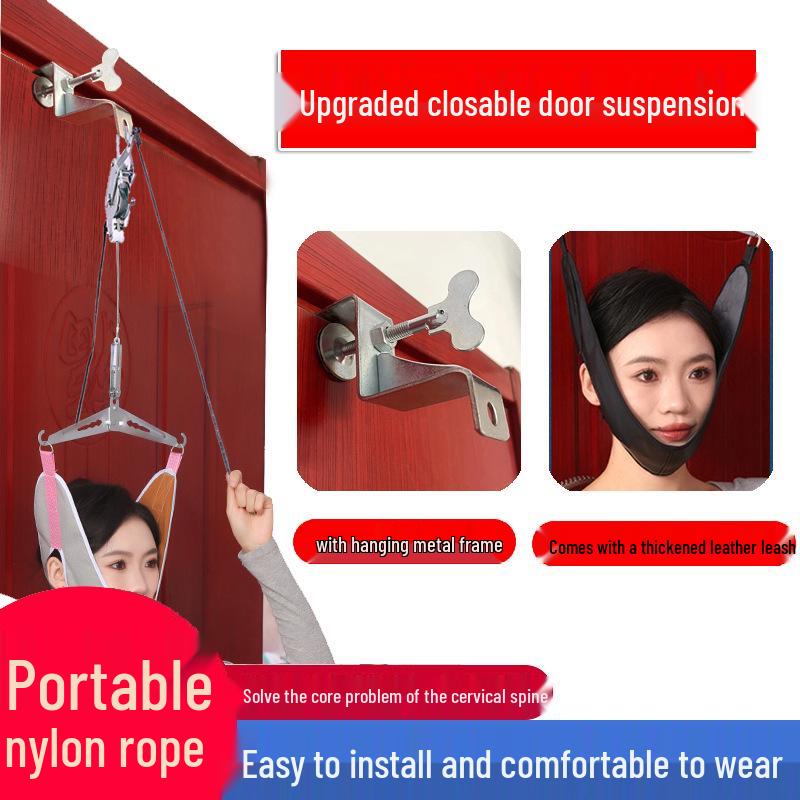 Cervical Traction Neck Frame Corrector, Door Hanging Neck Stretcher for Home and Hospital Use