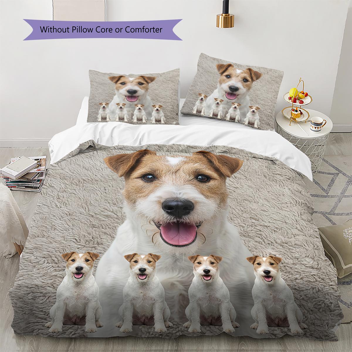 

Doberman Foxhound Pattern Bedding Quilt Set Quilt Cover Pillowcase Home Decoration Gift (1 * duvet cover + 2 * pillowcase, without core) 135x200cm