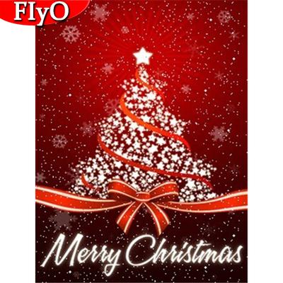 Pintura de Diamante Quadrada Completa Árvore de Natal Nova Chegada Bordado de Diamante Mosaico Cartoon Presente Feito à Mão Decoração de Casa
