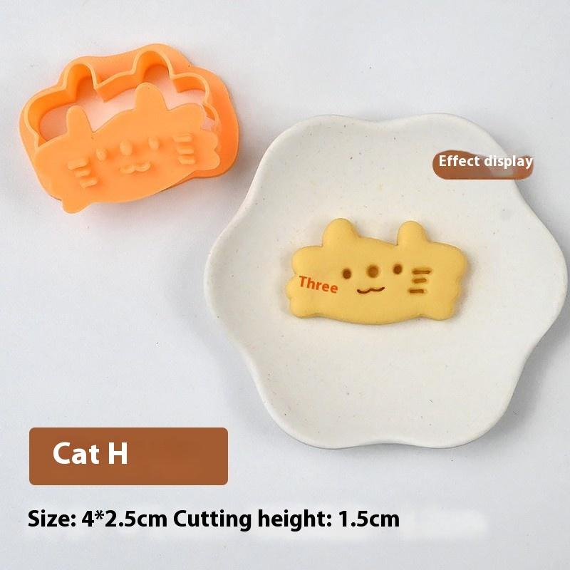 Cartoon Cat Fish Shape Cookie Stamps Cat Paw Biscuit Embossers Molds Fondant Cake Decoration Tools Outdoor Tableware