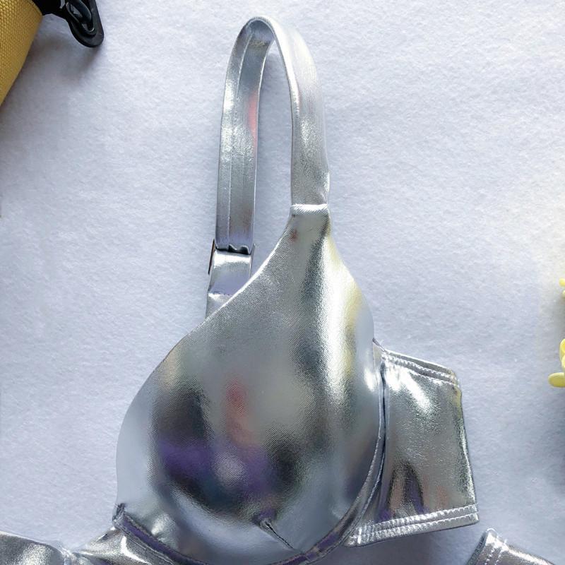 Sexy geraffte Bikini-Strandbadebekleidung für Damen