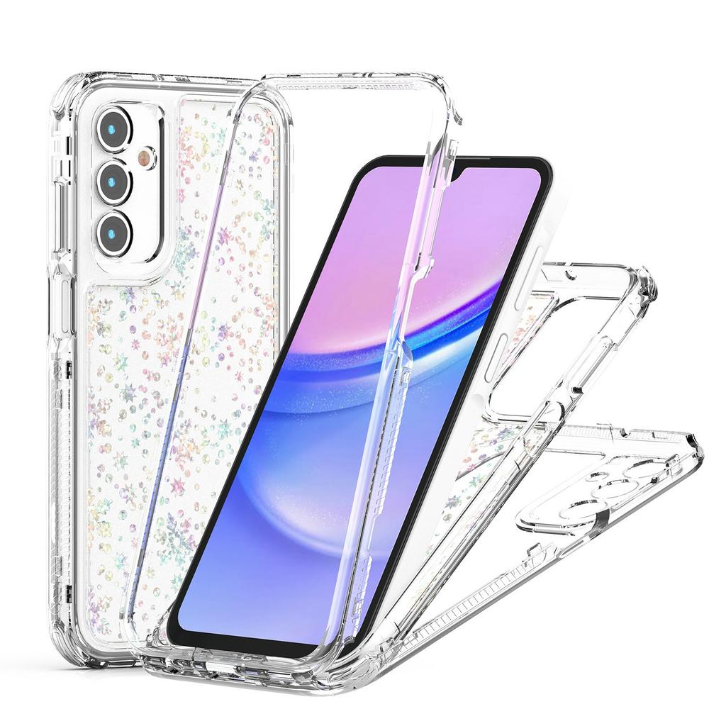 For Samsung Galaxy A55 5G Case Precise Cutouts Acrylic TPU Clear Phone Cover with Laser-printed Film