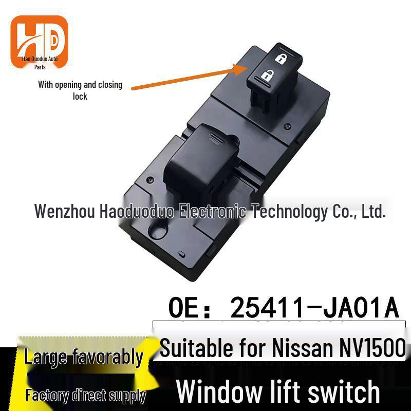 Power Window Switch 25411-JA01A for 2007-2012 Nissan NV1500 with Lock Function Power