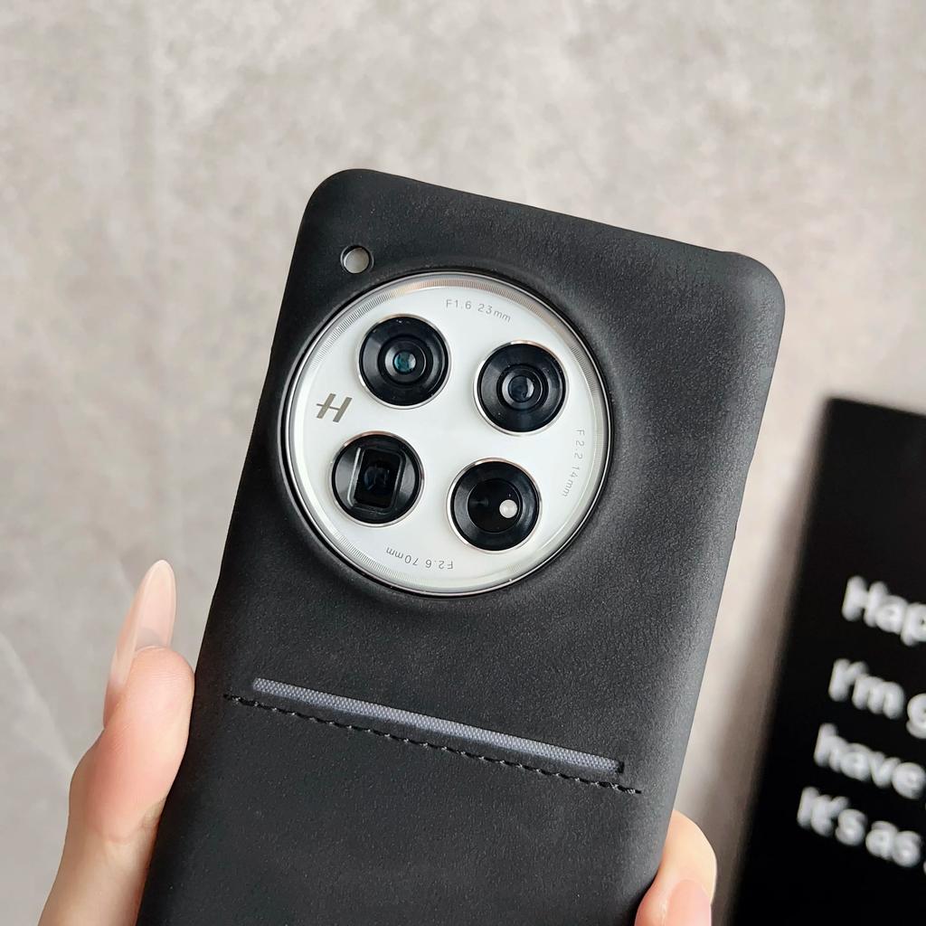 Retro Sheepskin Leather Clip With Card Pocket Case For Oneplus 15 13 13R 12 12R 11R 11 ACE6 ACE5 ACE3 Pro Shockproof Matte Cover