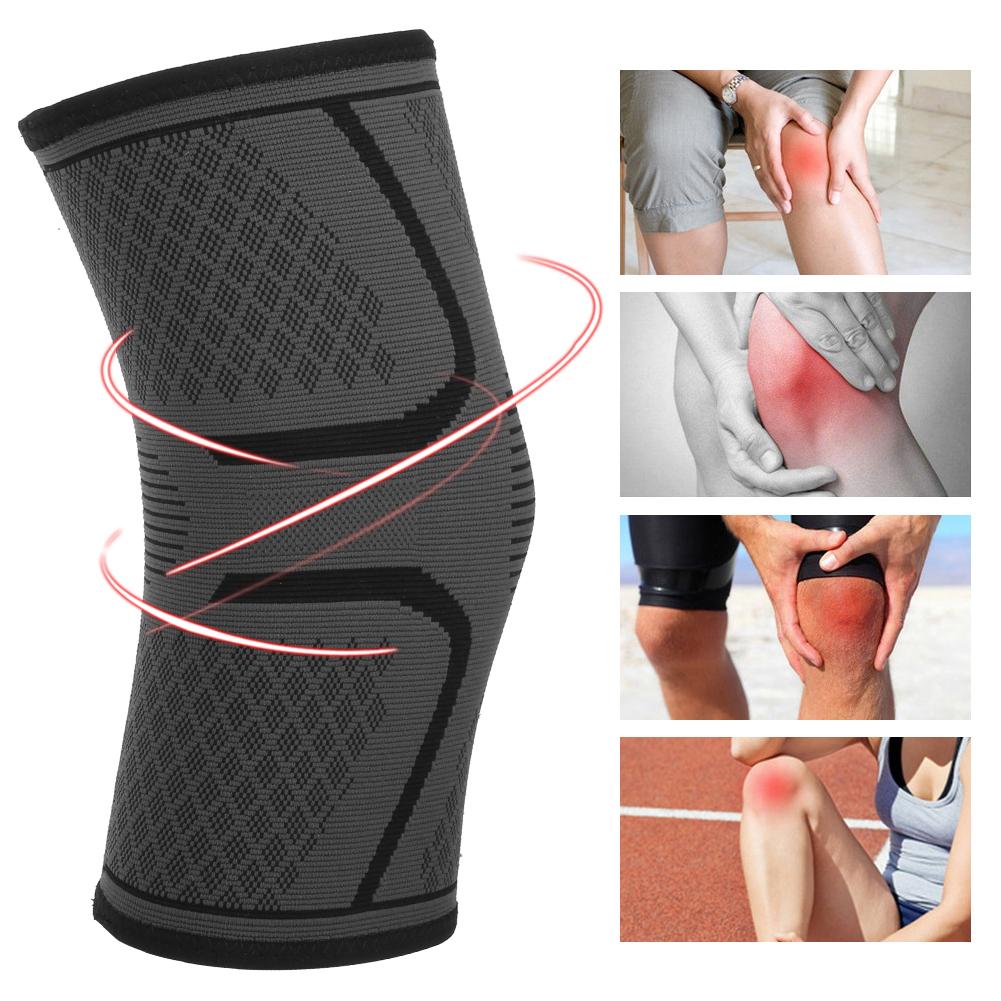 Compression Knee Brace Anti‑Slip Athletic Protective Knee Support for Cycling Running Black(Protective Knee