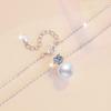 Natural Freshwater Pearl Simple Moissanite Clavicle Chain S925 Sterling Silver Necklace 2026
