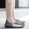 Summer Moccasin Beach Shoes Women Black Casual Weave Slip on Braided Blue Flats Sneakers Plus Size