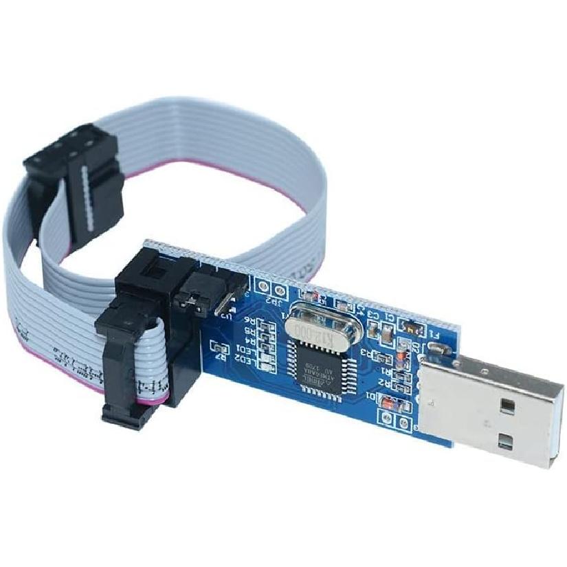 HiLetgo 51 AVR ATMEGA8 Programmer USBasp USB ISP 10 Pin USB Programmer 3.3V/5V with Cable