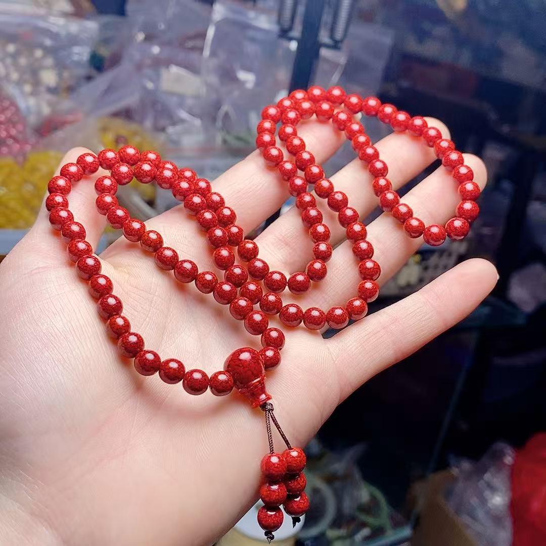 Medium Crystal Sand Multi-Circle Bracelet - Stylish, Versatile, and Elegant Unisex Accessory for Any Occasion киноварь