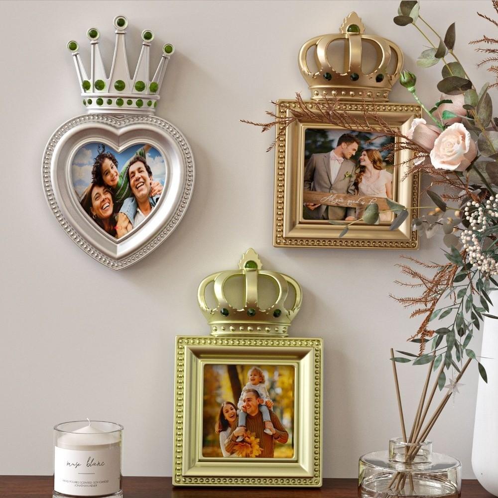 Non-Stick Photo Frame Silicone Mold Crown Design Epoxy Resin Mold Plaster Ornament Mold Home Decor
