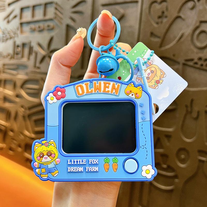 

Брелок для графіті зроби сам одним кліком, що очищує шкільний портфель, кулон для малювання, брелок для дитячої іграшки синій