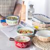 1pcs Creative Large Ceramic Bowl, Household Bowl, Japanese Tableware Set, Cute Animal Pattern, Underglaze Color Fruit Bowls