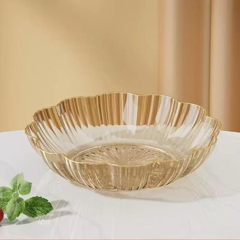 Abay Elegant Clear Plastic Fruit Bowl