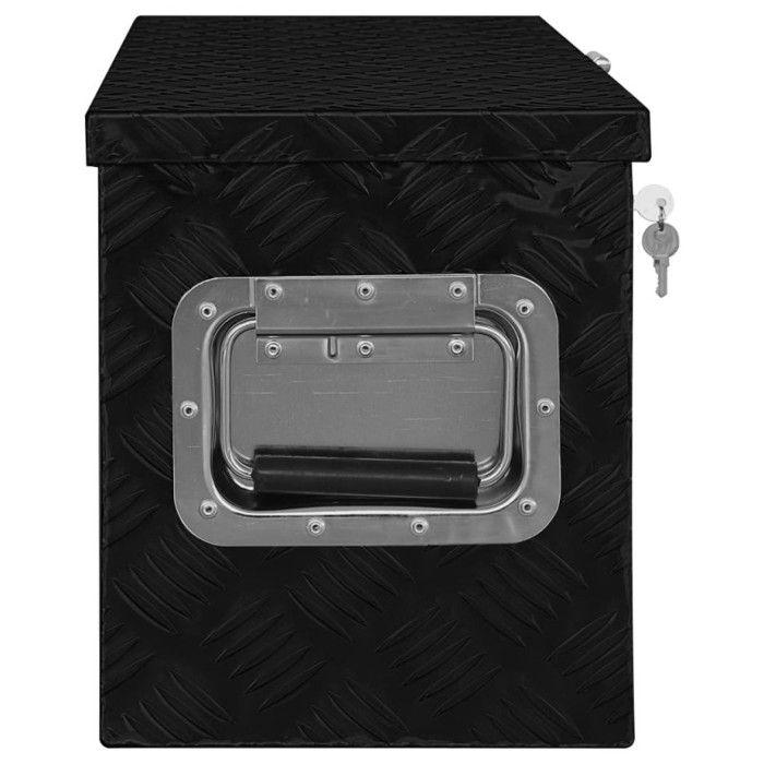 VidaXL Boîte en aluminium 80x30x35 cm Noir
