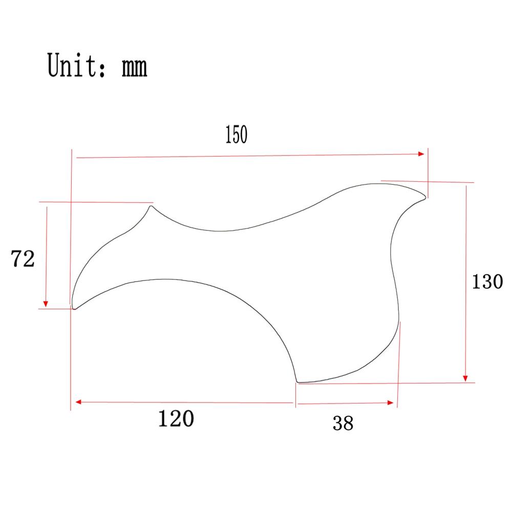 1R Decorative Celluloid & Crystal Epoxy Resin Guitar Pickguard Anti-scratch Plate for Folk Acoustic Guitar
