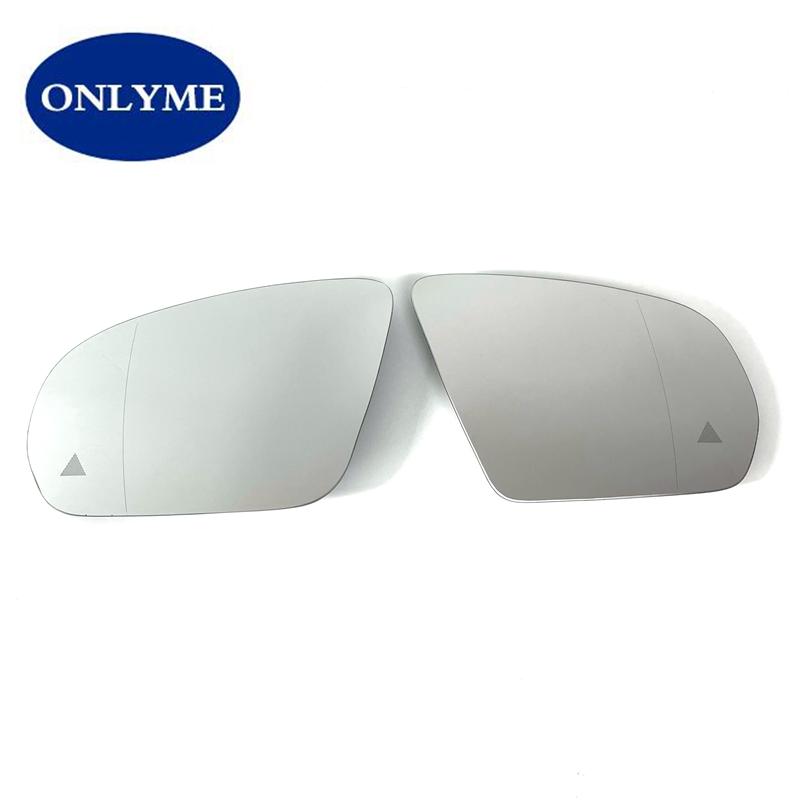 Car Led Warning Blind Spot Heated Mirror Glass for Mercedes-Benz C E S GLC Class W205 W222 W217 W213 W238 2015- LHD RHD