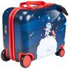 VEVOR Ride-on Luggage, 26 L Capacity, 18 Inches Tow Along Toddler Carry on Luggage with Wheels, Adjustable Shoulder Strap
