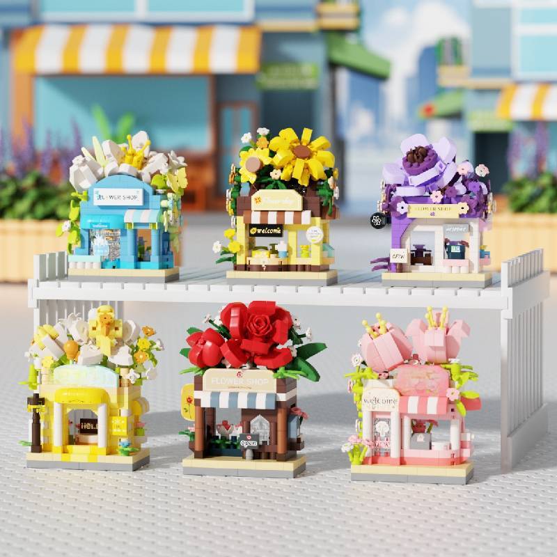 Urban Scene Toy Assembly Kit Building Blocks For Creative Home Decor