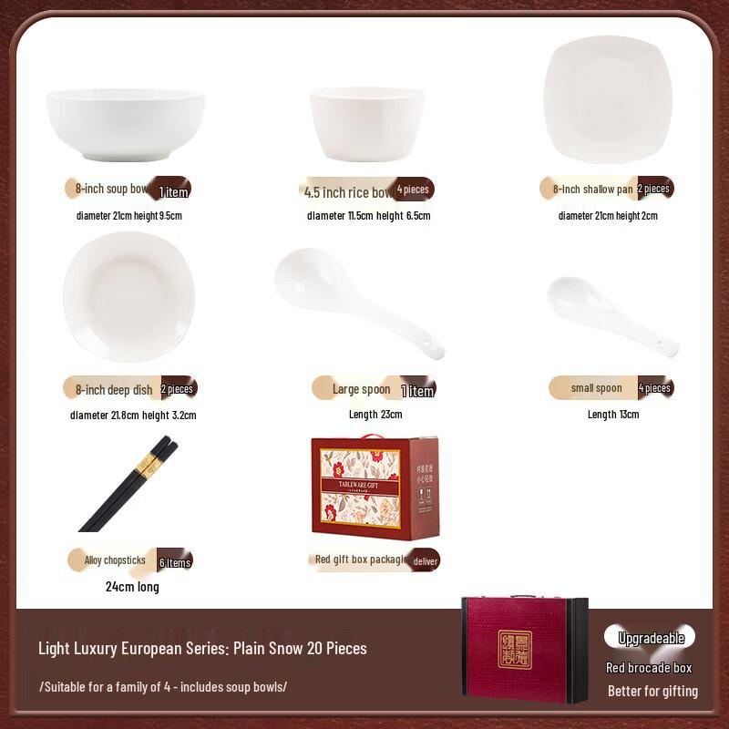 Mode Lanka 20-Piece Minimalist Ceramic Dinnerware Set