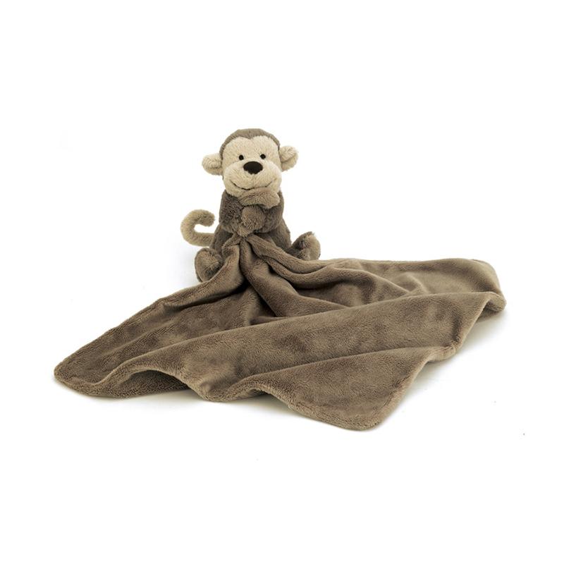 Jellycat Jungle Animal Shy Monkey Comfort Towel Doll Plush Doll Towel 34cm Height