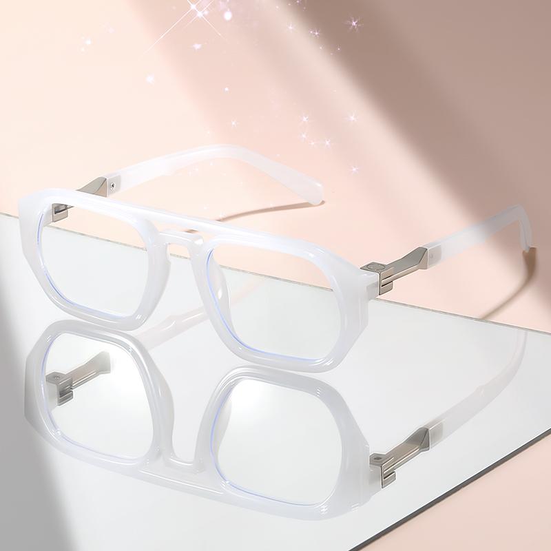

New Minimalist Double-Beam Flat Glasses With Metal Links And Classic Pilot Glasses