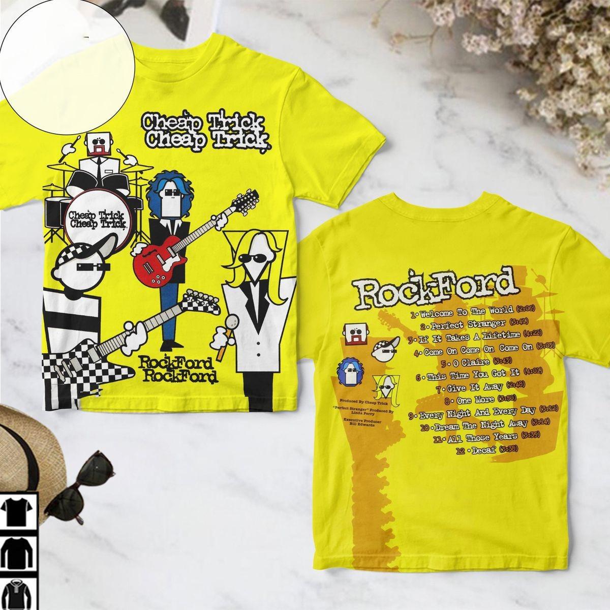 Cheap Trick Band Rockford Album 3D T-shirt S to 5XL 2F1115 S